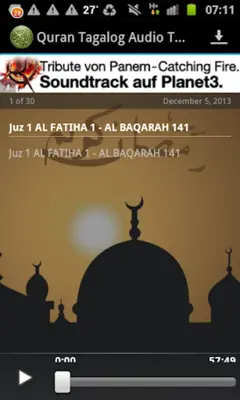 Quran Tagalog Translation MP3 android App screenshot 2